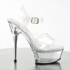 Pleaser CAPTIVA-608 Clear Platform Sandal
