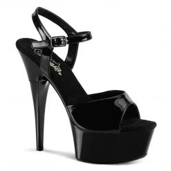Pleaser Shoes CAPTIVA-609 Black Patent Platform Sandal