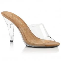 Fabulicious CARESS-401 Clear-Tan/Clear Shoes