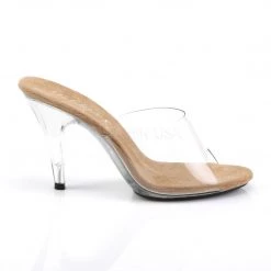 Fabulicious CARESS-401 Clear-Tan/Clear Shoes