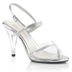Fabulicious CARESS-439 Clear-Silver Metallic Pu