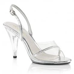 Fabulicious CARESS-456 Clear-Silver Metallic Pu