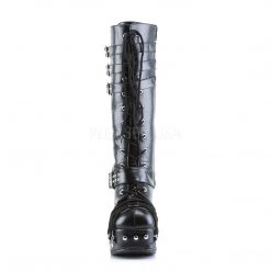 Demonia CHARADE-206 Black Vegan Leather Knee Boot Boots