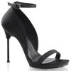 Fabulicious CHIC-35 Black Satin Shoes