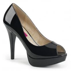 Pleaser Pink Label CHLOE-01 Black Patent 13 Pleaser Pink Label CHLOE-01 Black Patent