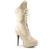 Pleaser Pink Label CHLOE-115 Cream Faux Leather