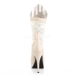 Pleaser Pink Label CHLOE-115 Cream Faux Leather