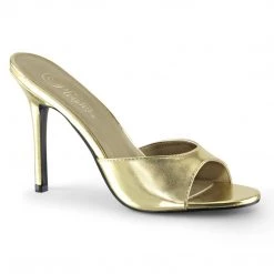Pleaser CLASSIQUE-01 Gold Metallic Pu Slide