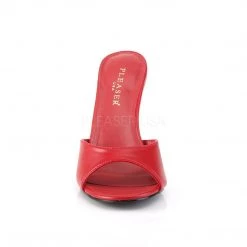 Pleaser Shoes CLASSIQUE-01 Red Kid Pu Slide