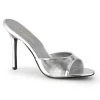 Pleaser Shoes CLASSIQUE-01 Silver Metallic Pu Slide