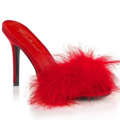 Fabulicious Shoes CLASSIQUE-01F Red Pu-Fur