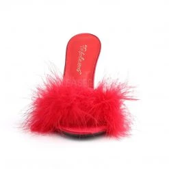 Fabulicious Shoes CLASSIQUE-01F Red Pu-Fur