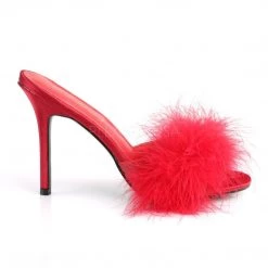 Fabulicious Shoes CLASSIQUE-01F Red Pu-Fur