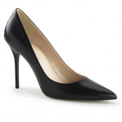 Pleaser CLASSIQUE-20 Black Kid Pu Pump