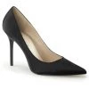 Pleaser CLASSIQUE-20 Black Satin Pump Shoes 2 Pleaser CLASSIQUE-20 Black Satin Pump Shoes