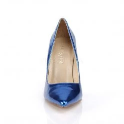 Pleaser CLASSIQUE-20 Blue Metallic Pu Pump Shoes