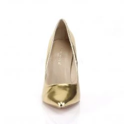 Pleaser Shoes CLASSIQUE-20 Gold Metallic Pu Pump