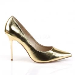 Pleaser Shoes CLASSIQUE-20 Gold Metallic Pu Pump