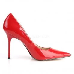Pleaser CLASSIQUE-20 Red Patent Pump Shoes