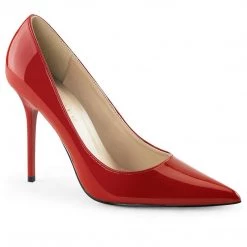 Pleaser CLASSIQUE-20 Red Patent Pump Shoes