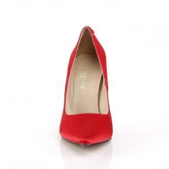 Pleaser CLASSIQUE-20 Red Satin Pump
