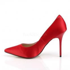 Pleaser CLASSIQUE-20 Red Satin Pump