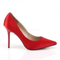 Pleaser CLASSIQUE-20 Red Satin Pump