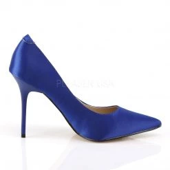 Pleaser CLASSIQUE-20 Royal Blue Satin Pump Shoes 12 Pleaser CLASSIQUE-20 Royal Blue Satin Pump Shoes