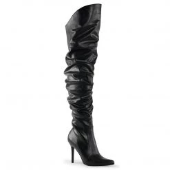 Pleaser CLASSIQUE-3011 Black Faux Leather Thigh Boot Coming Soon (Pre-Order)