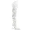 Pleaser CLASSIQUE-3011 White Faux Leather Thigh Boot 1 Pleaser CLASSIQUE-3011 White Faux Leather Thigh Boot