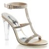 Fabulicious CLEARLY-418 Champagne Satin Shoes