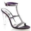 Fabulicious Shoes CLEARLY-418 Eggplant Satin