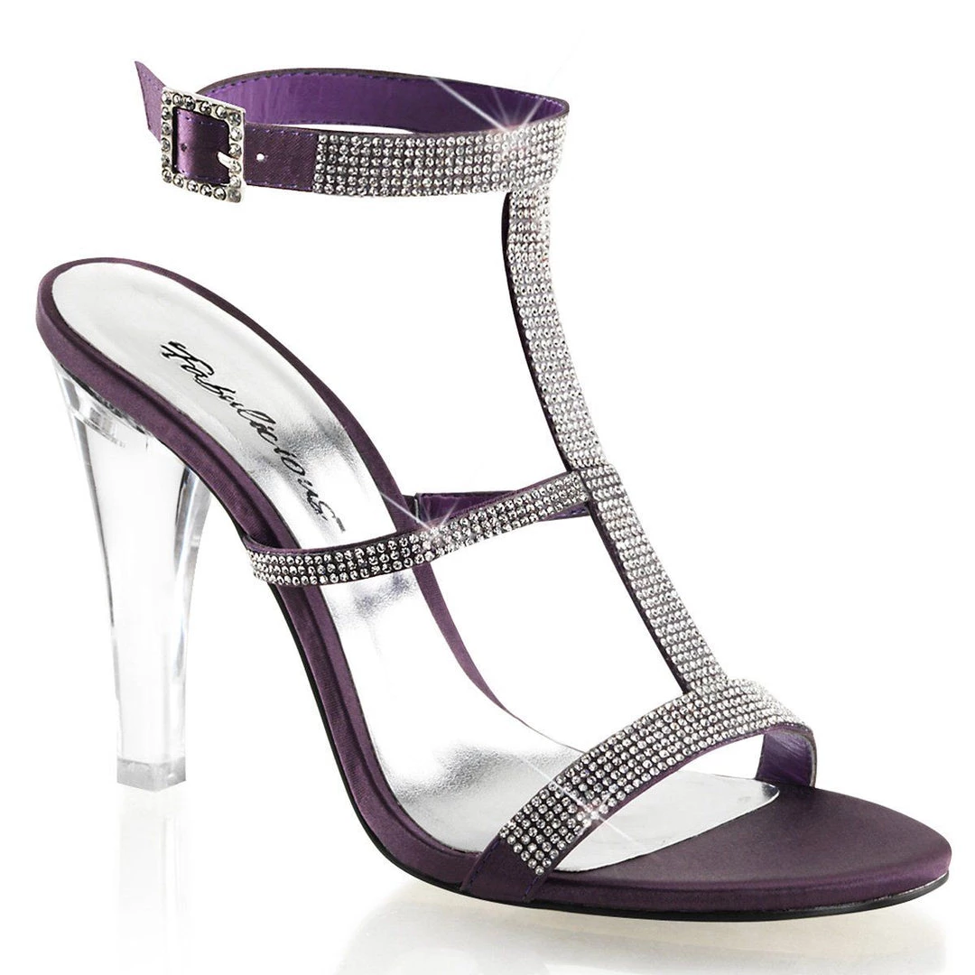Fabulicious Shoes CLEARLY-418 Eggplant Satin 4 Fabulicious Shoes CLEARLY-418 Eggplant Satin