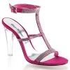 Fabulicious Shoes CLEARLY-418 Fuchsia Satin