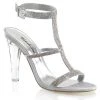 Fabulicious CLEARLY-418 Silver Satin