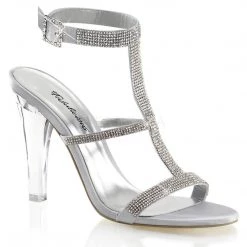 Fabulicious CLEARLY-418 Silver Satin