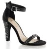 Fabulicious Shoes CLEARLY-436 Black Satin
