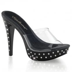 Fabulicious Shoes COCKTAIL-501SDT Clear/Black