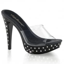 Fabulicious Shoes COCKTAIL-501SDT Clear/Black