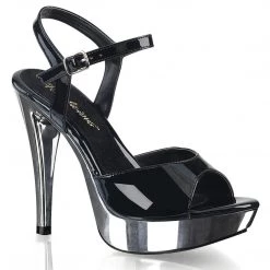 Fabulicious COCKTAIL-509 Black/Silver Chrome Shoes