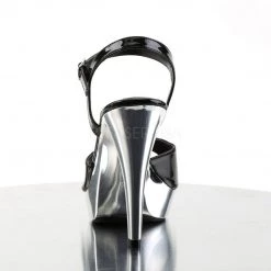 Fabulicious COCKTAIL-509 Black/Silver Chrome Shoes