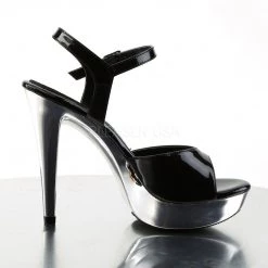 Fabulicious COCKTAIL-509 Black/Silver Chrome Shoes