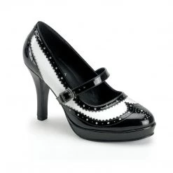 Funtasma Shoes CONTESSA-06 Black-White Patent