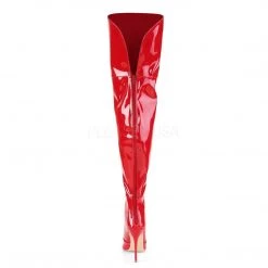 Pleaser COURTLY-3012 Red Patent Thigh Boot Boots