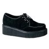 Demonia Shoes CREEPER-101 Black Suede Creeper