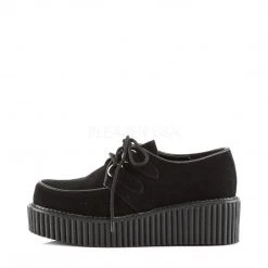 Demonia Shoes CREEPER-101 Black Suede Creeper