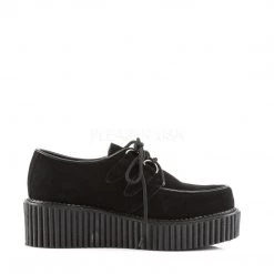 Demonia Shoes CREEPER-101 Black Suede Creeper