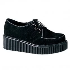 Demonia Shoes CREEPER-101 Black Suede Creeper