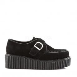 Demonia Shoes CREEPER-118 Black Vegan Suede Creeper