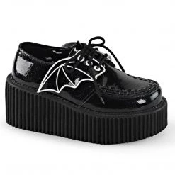 Demonia CREEPER-205 Black Glitter Vinyl Creeper